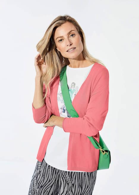 Offene Strickjacke in Kurzform