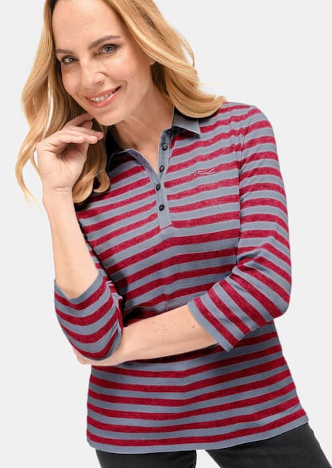 Hochwertiges Langarmshirt, Polokragen