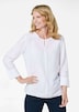 Viskosebluse mit 3/4-Ärmeln, Rundhals