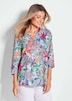 GOLDNER Blouse Kleurrijk gedessineerde blouse met mooie details