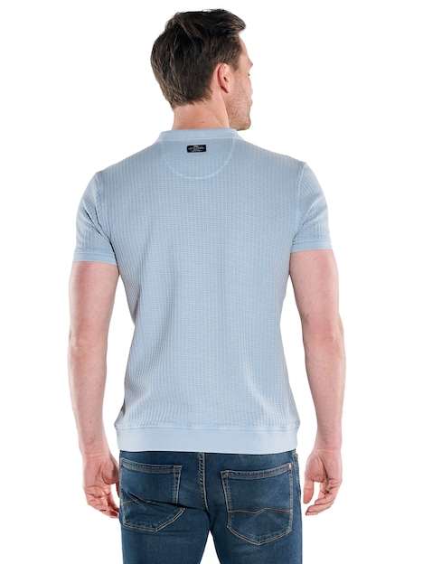 Herren Poloshirt , Hellblau