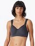 Schiesser Damen Sport-BH Softcup - anthrazit
