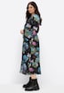 Maxikleid Maxikleid mit Blumendruck Langarm