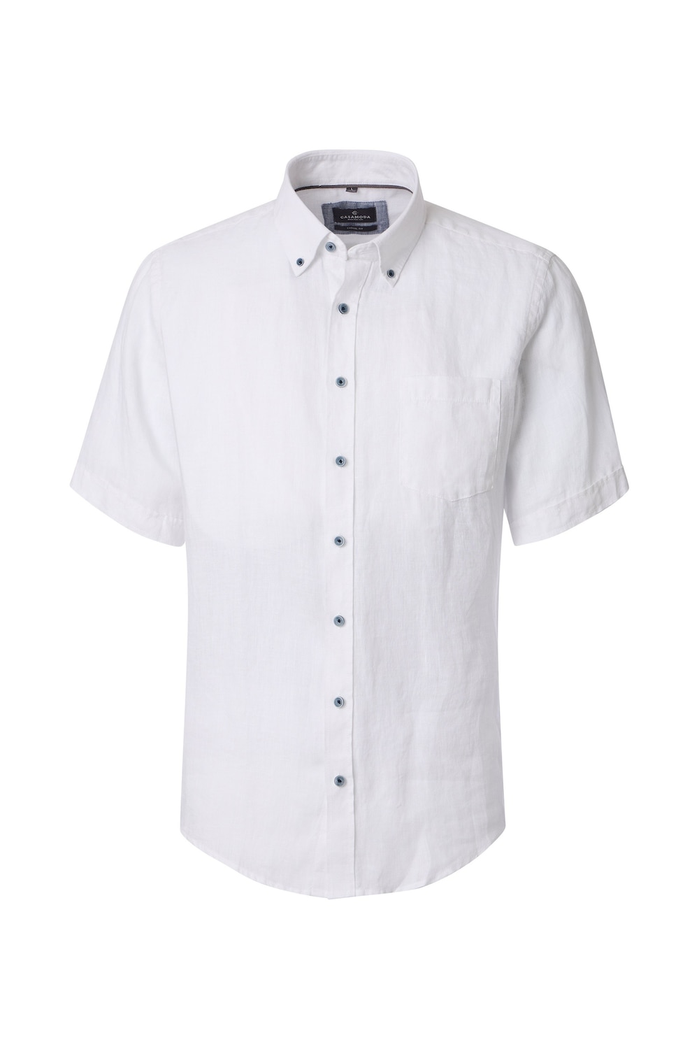 Leinenhemd Kurzarm uni Casual Fit
