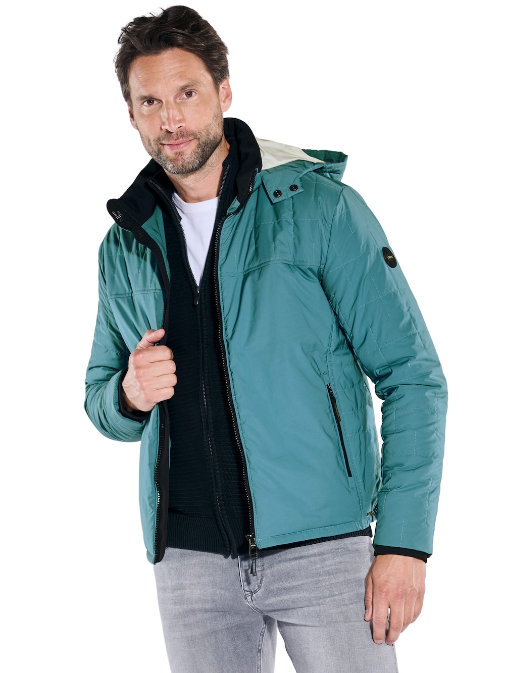 Jacke mit abnehmbarer Kapuze