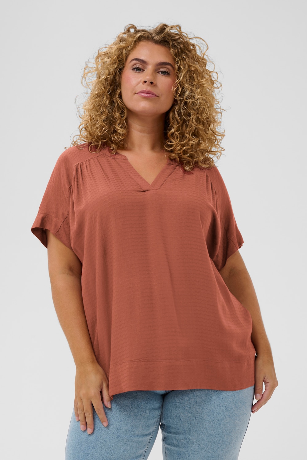 Blouse met korte mouwen Regular fit