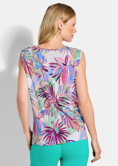 Sommertop mit Palmen-Muster