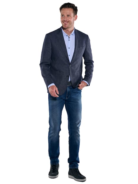 engbers Herren Anzug-Sakko strukturiert , Saphirblau