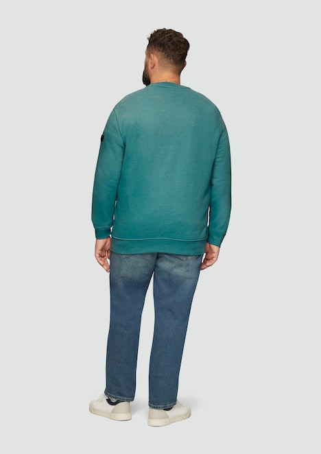 Sweatshirt mit Flock-Print