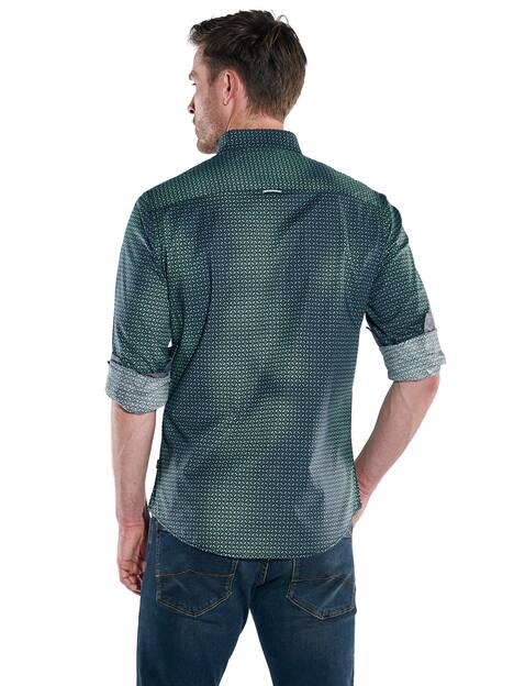 engbers Herren Langarm-Hemd gemustert , Gruen