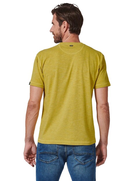 Herren T-Shirt uni , Safrangelb