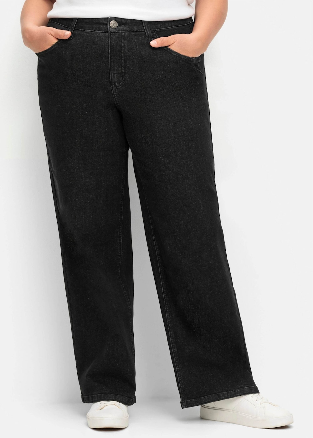 Weite Jeans Uni