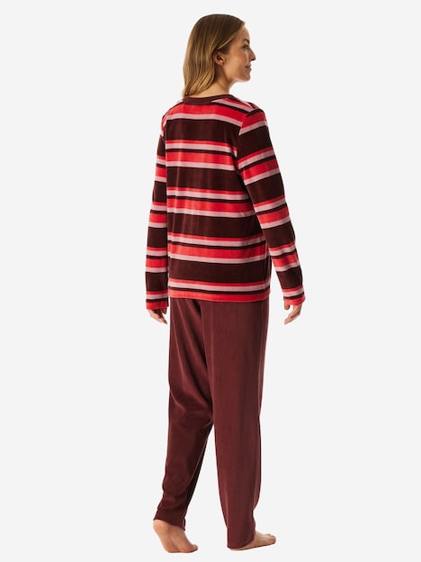 Schiesser Damen Pyjama Comfort Nightwear - burgund