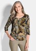 Viskosebluse mit Allover-Leo-Druck