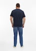 Baumwoll-T-Shirt mit Logo-Print und V-Neck