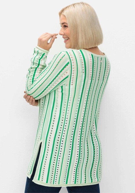 Pullover Langarm Streifen