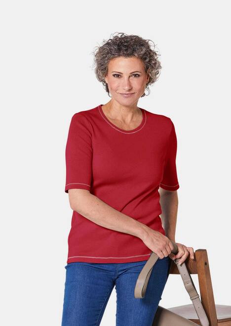 Basic T-Shirt aus reiner Baumwolle