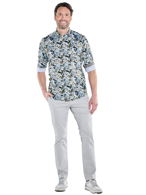 Herren Langarm-Hemd gemustert , Mehrfarbig