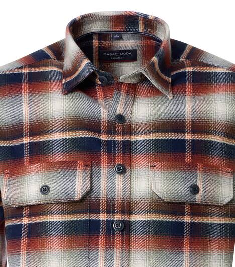 Hemdjacke uni Casual Fit