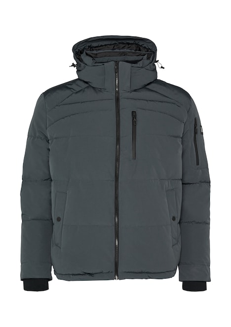 Wasserabweisende Steppjacke mit abnehmbarer Kapuze