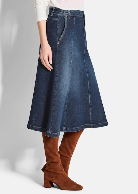 Bequemer Denim-Rock mit Formbund