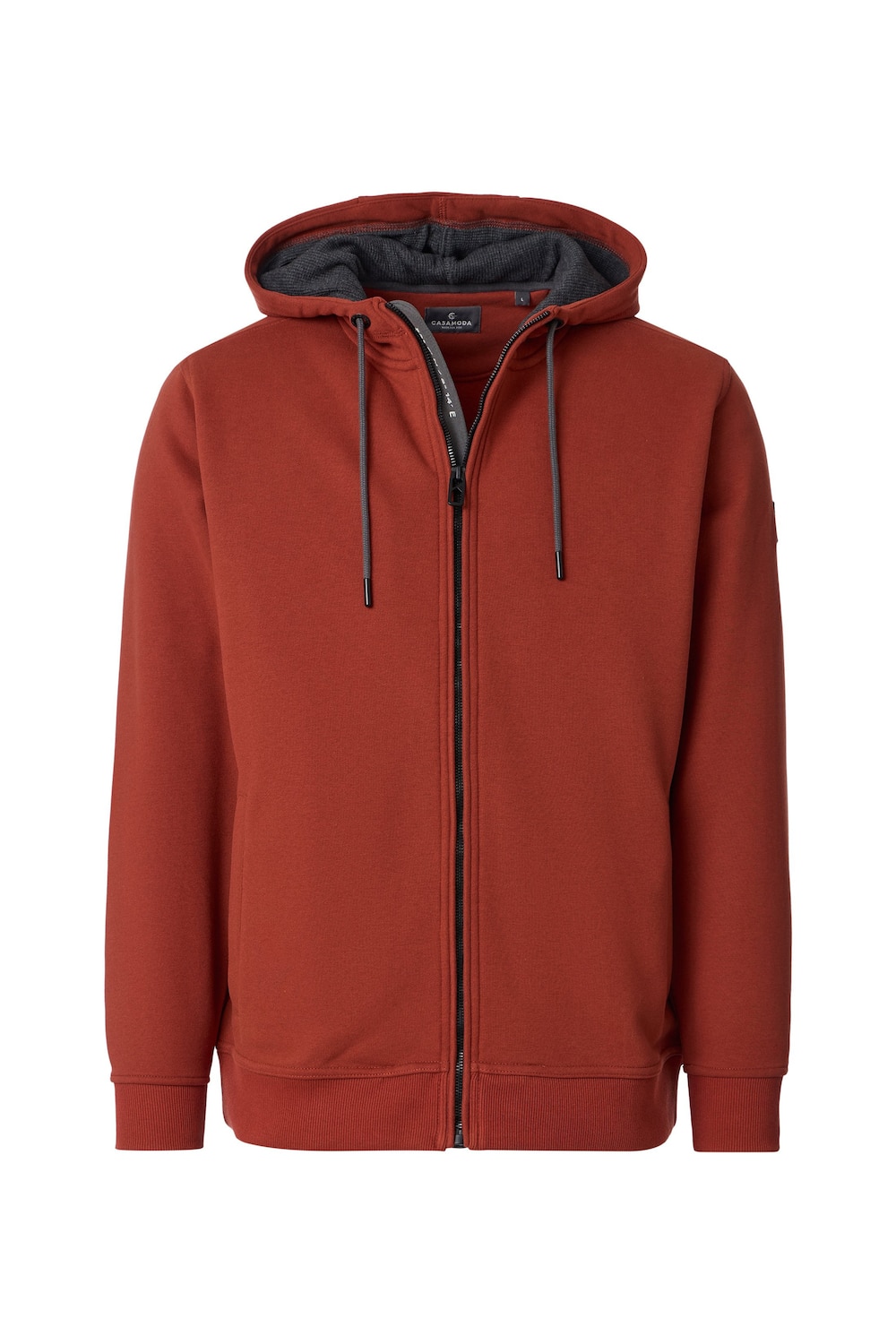 Sweatjacke mit Kapuze uni