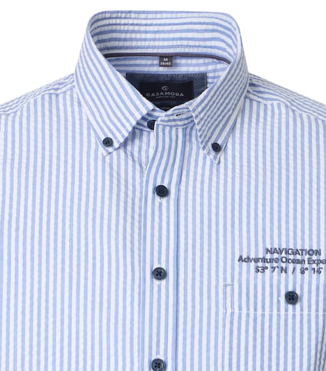 Freizeithemd Kurzarm gestreift Casual Fit