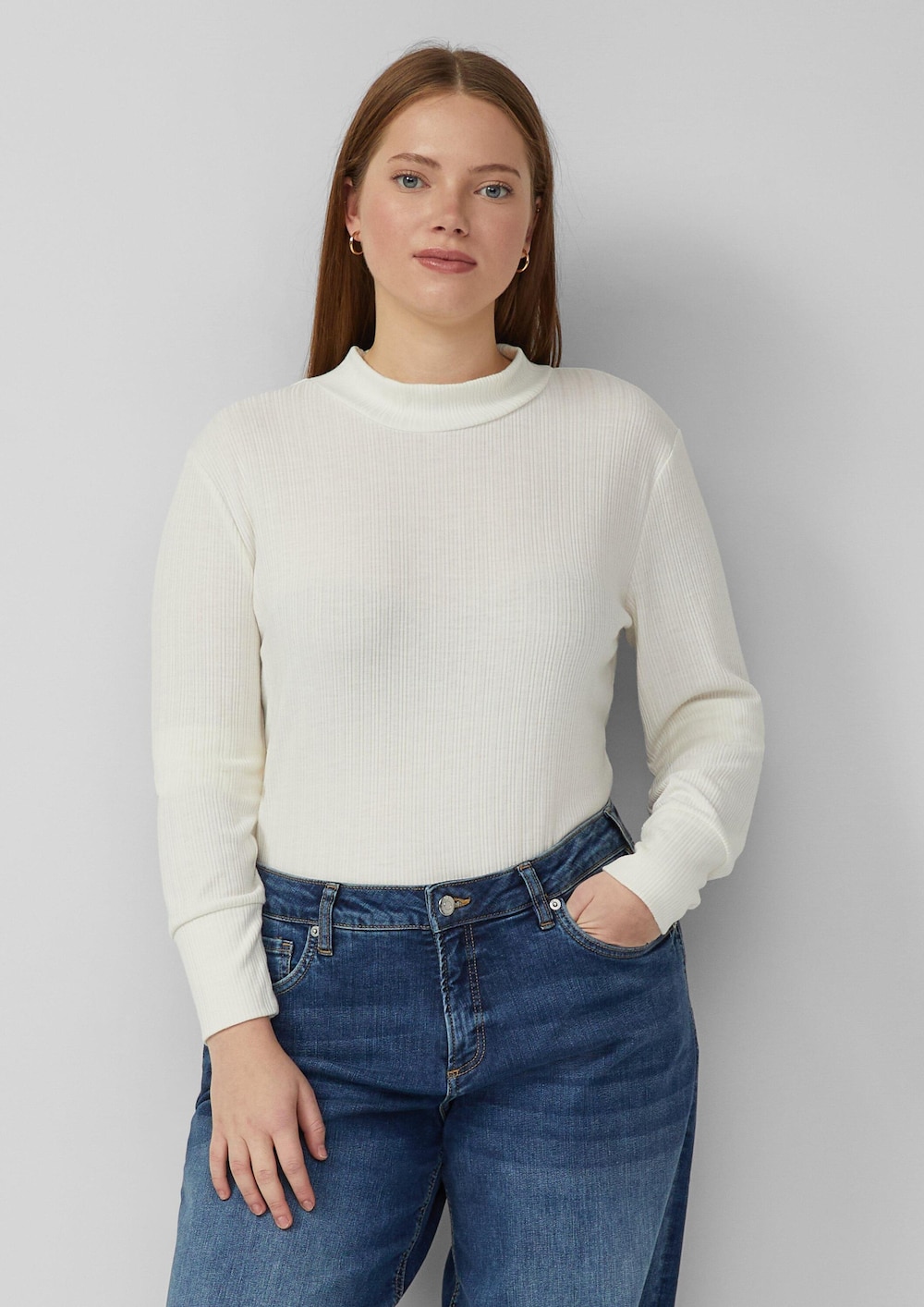 Geripptes Langarmshirt