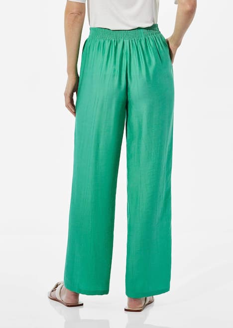 GOLDNER Broek VERA Wijde broek VERA met een lichte glans