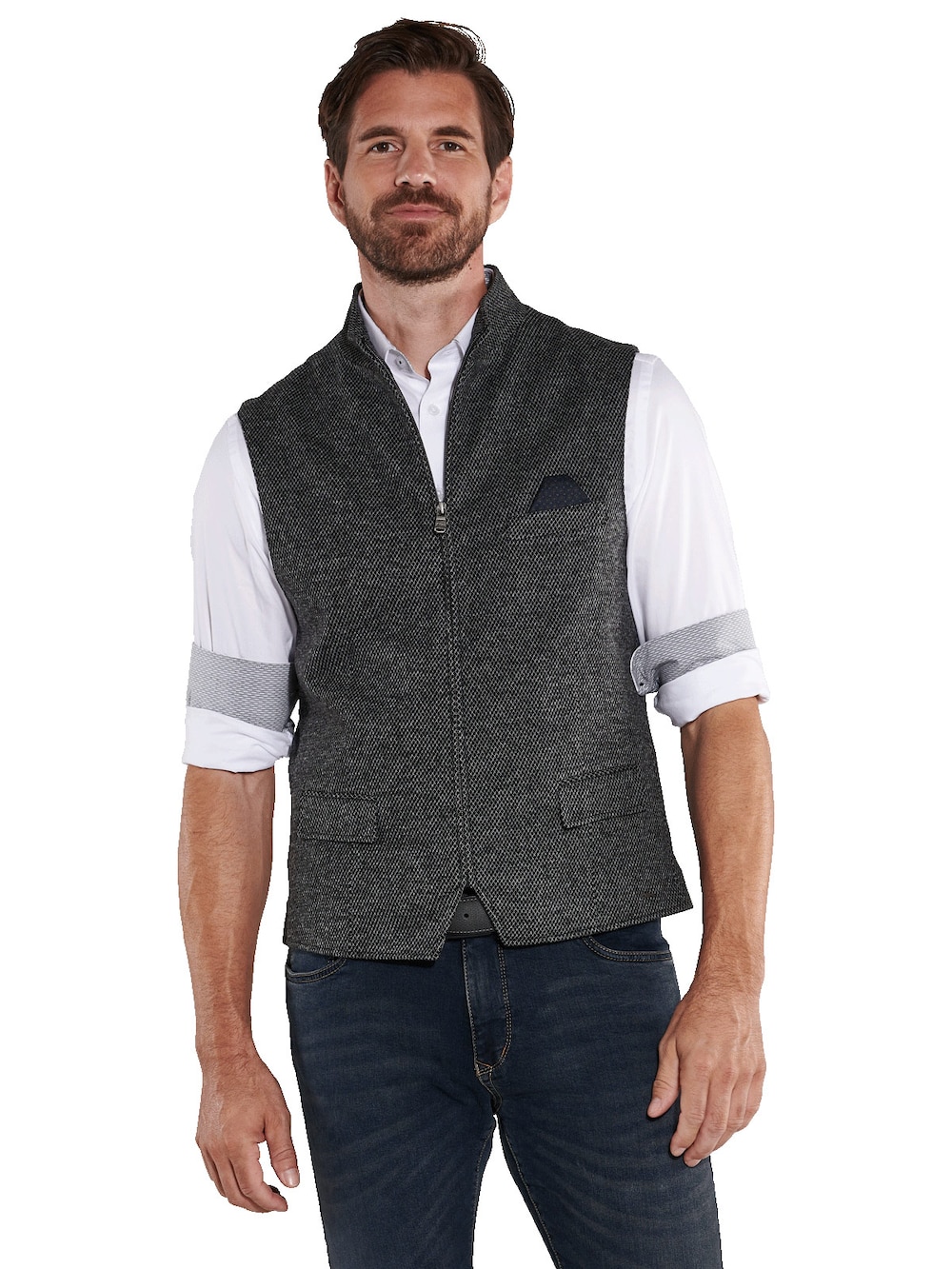 Sakko-Weste mit Zipper