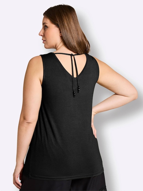 Shirttop Shirttop mit Bindeband im Nacken Ärmellos