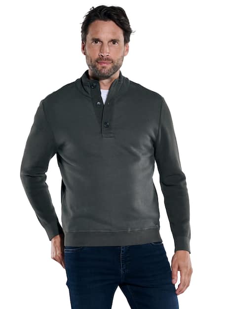 engbers Herren Pullover mit Troyerkragen , Petrolgruen