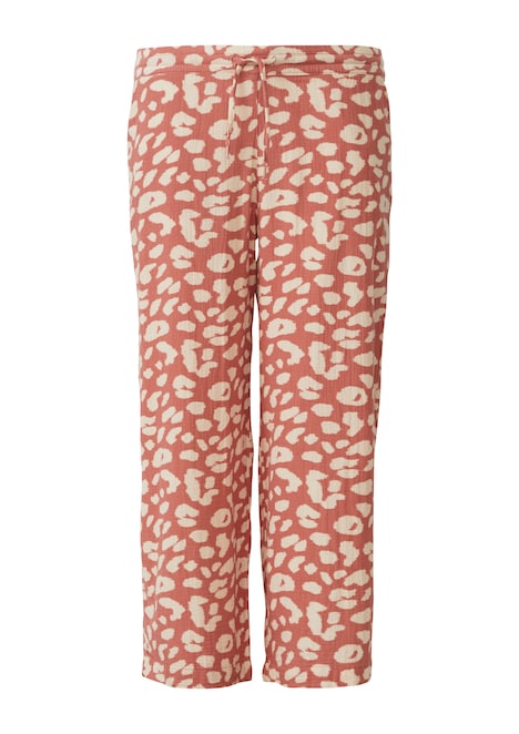 Gemusterte Hose aus Musselin
