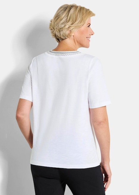 Baumwollshirt mit edler Stickerei