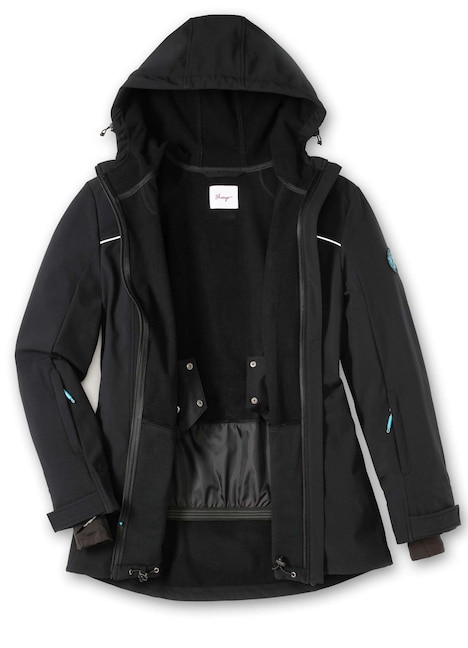 Funktionsjacke Langarm Uni Mit Kapuze