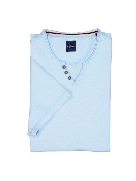 Herren T-Shirt uni , Hellblau