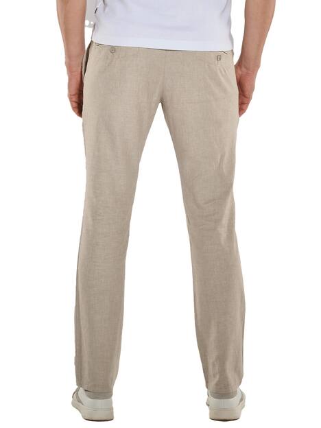 engbers Herren Chino mit Tunnelzug , Naturweiss