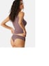 Schiesser Damen Tanga 3-Pack Cheeky String - schwarz, lila