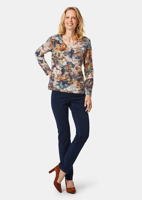 Druckshirt mit leichtem Glanz