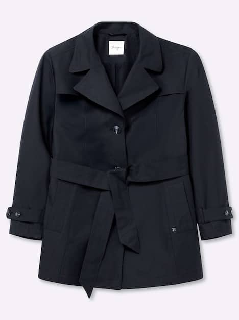 Trenchcoat Langarm Uni Reverskragen