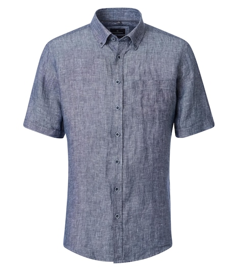 Leinenhemd Kurzarm uni Casual Fit