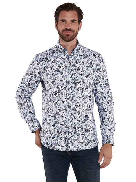 Langarm-Hemd gemustert