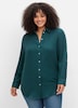 Hemdbluse Langarm Uni Hemdkragen