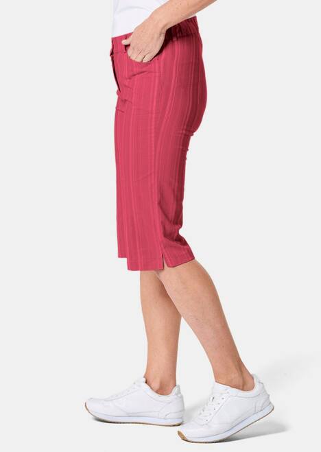 Bermuda in strukturierter elastischer Ware