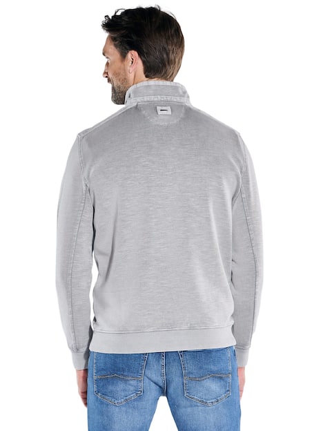 engbers Herren Sweatshirt strukturiert , Hellgrau