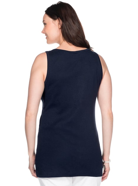 Tanktop Ärmellos Uni Ohne Kragen