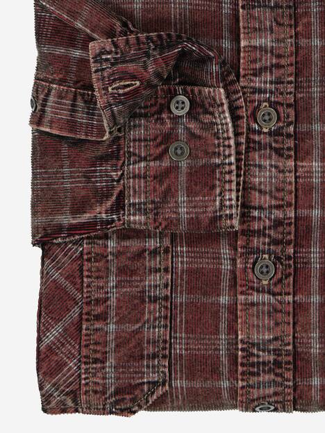 engbers Herren Langarm-Hemd kariert , Rot