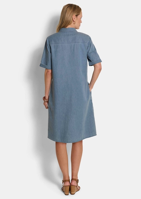 Katoenen jurk met lichte wassing