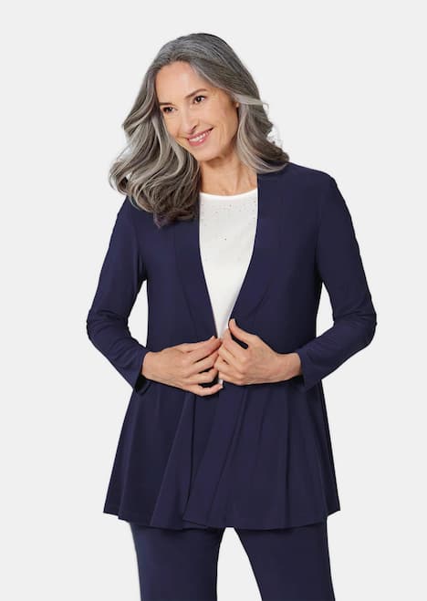 Leichte Shirtjacke lila mit Stretch