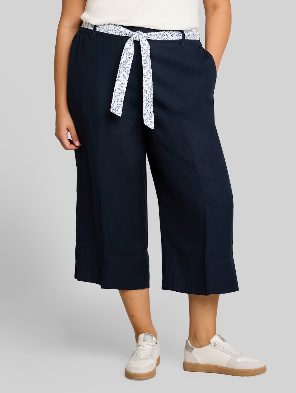 Culotte Hose mit Leinenanteil
